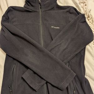 Columbia Black Full-Zip Fleece Jacket with Logo Size M